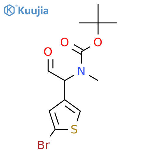 tert-butyl N-1-(5-bromothiophen-3-yl)-2-oxoethyl-N-methylcarbamate structure