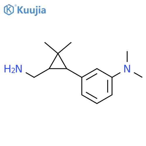 3-3-(aminomethyl)-2,2-dimethylcyclopropyl-N,N-dimethylaniline structure