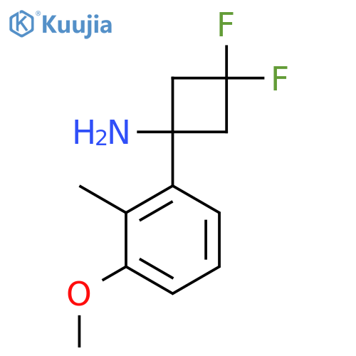 3,3-difluoro-1-(3-methoxy-2-methylphenyl)cyclobutan-1-amine structure