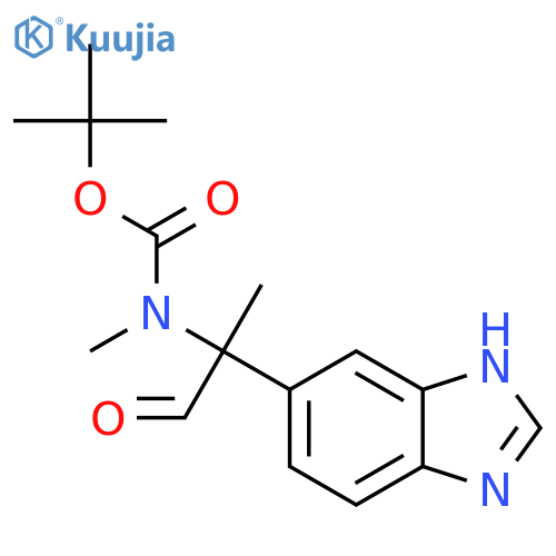 tert-butyl N-2-(1H-1,3-benzodiazol-5-yl)-1-oxopropan-2-yl-N-methylcarbamate structure