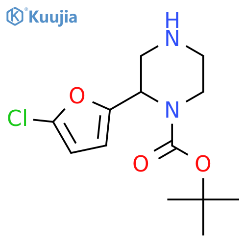 tert-butyl 2-(5-chlorofuran-2-yl)piperazine-1-carboxylate structure