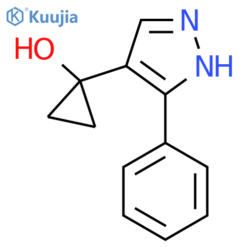 1-(3-phenyl-1H-pyrazol-4-yl)cyclopropan-1-ol structure