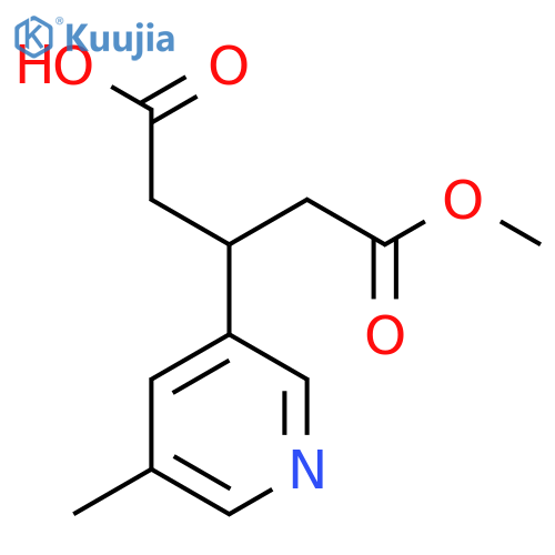 5-methoxy-3-(5-methylpyridin-3-yl)-5-oxopentanoic acid structure