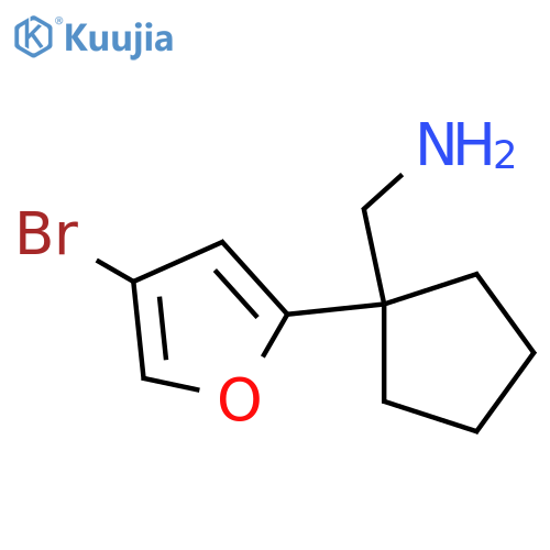 1-(4-bromofuran-2-yl)cyclopentylmethanamine structure