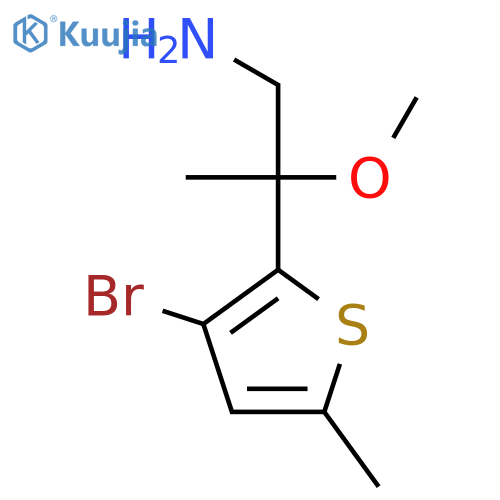 2-(3-bromo-5-methylthiophen-2-yl)-2-methoxypropan-1-amine structure