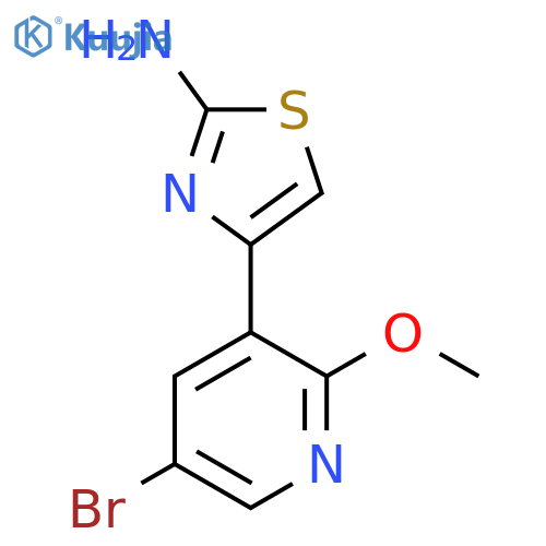4-(5-bromo-2-methoxypyridin-3-yl)-1,3-thiazol-2-amine structure