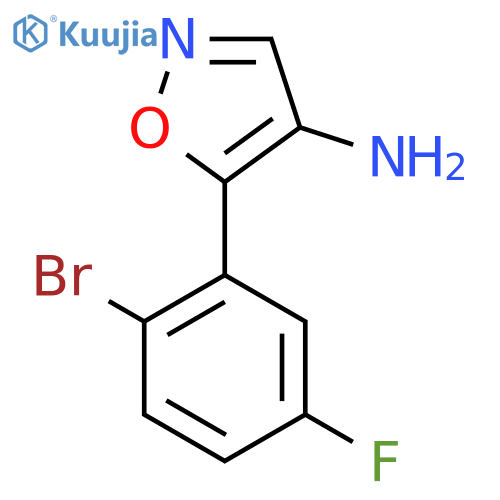 5-(2-bromo-5-fluorophenyl)-1,2-oxazol-4-amine structure
