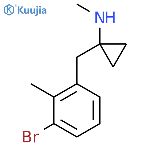 1-(3-bromo-2-methylphenyl)methyl-N-methylcyclopropan-1-amine structure