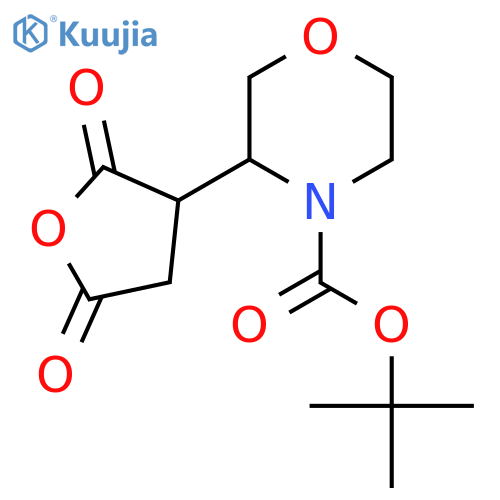 tert-butyl 3-(2,5-dioxooxolan-3-yl)morpholine-4-carboxylate structure