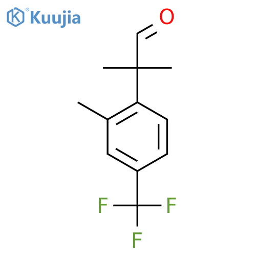 2-methyl-2-2-methyl-4-(trifluoromethyl)phenylpropanal structure
