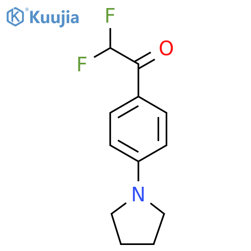 2,2-difluoro-1-4-(pyrrolidin-1-yl)phenylethan-1-one structure