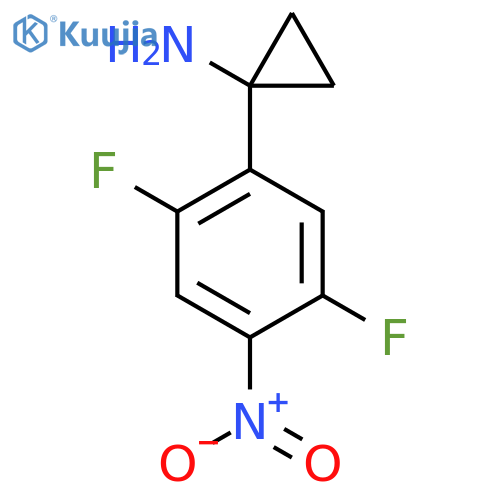 1-(2,5-difluoro-4-nitrophenyl)cyclopropan-1-amine structure