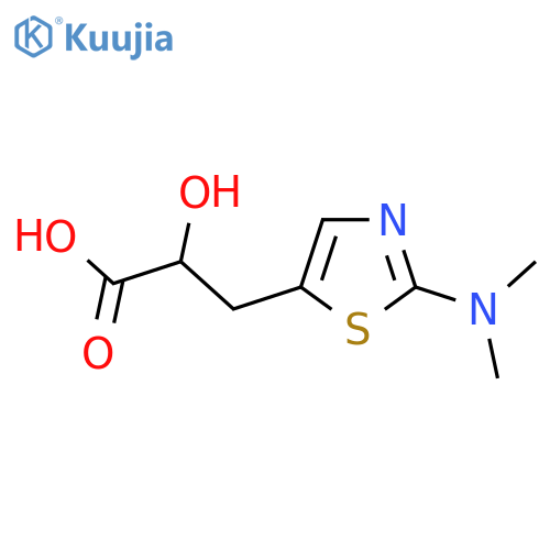 3-2-(dimethylamino)-1,3-thiazol-5-yl-2-hydroxypropanoic acid structure