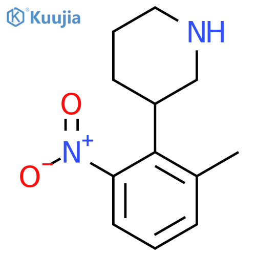 3-(2-methyl-6-nitrophenyl)piperidine structure