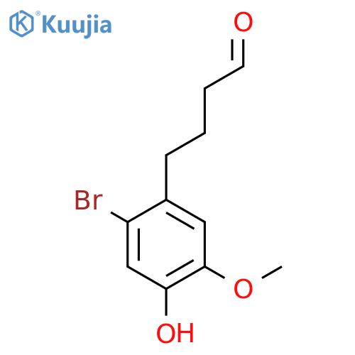 4-(2-bromo-4-hydroxy-5-methoxyphenyl)butanal structure