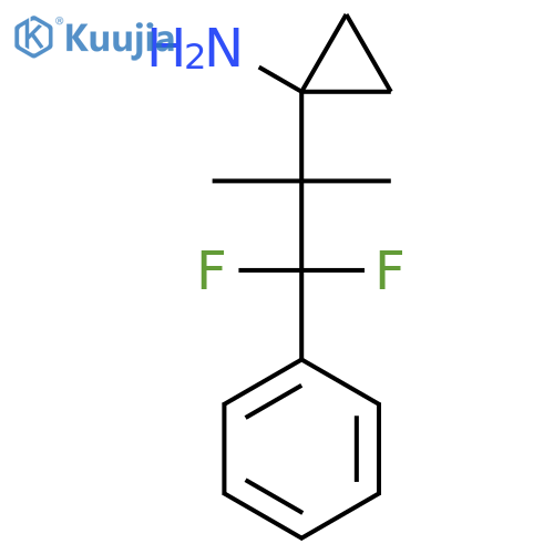 1-(1,1-difluoro-2-methyl-1-phenylpropan-2-yl)cyclopropan-1-amine structure