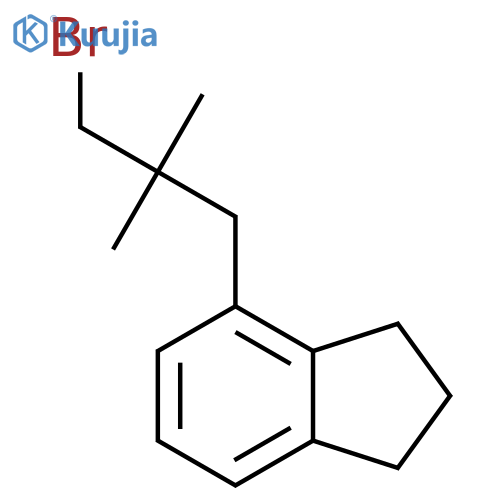 4-(3-bromo-2,2-dimethylpropyl)-2,3-dihydro-1H-indene structure