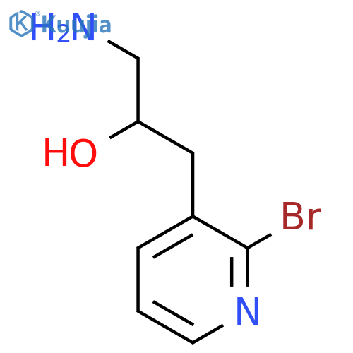 1-amino-3-(2-bromopyridin-3-yl)propan-2-ol structure