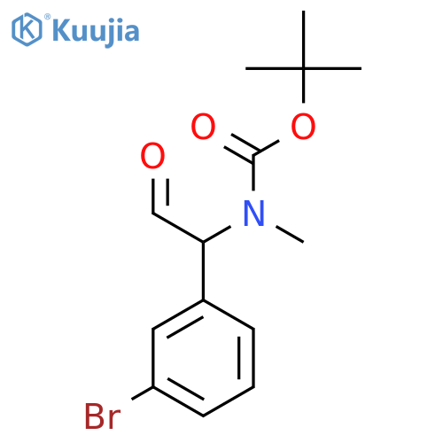 tert-butyl N-[1-(3-bromophenyl)-2-oxoethyl]-N-methylcarbamate structure