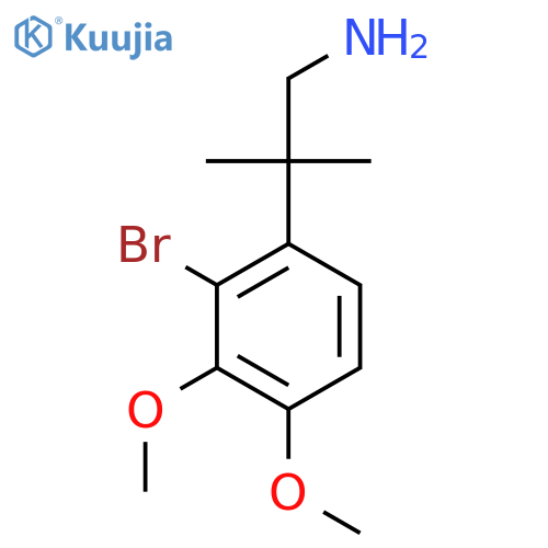 2-(2-bromo-3,4-dimethoxyphenyl)-2-methylpropan-1-amine structure