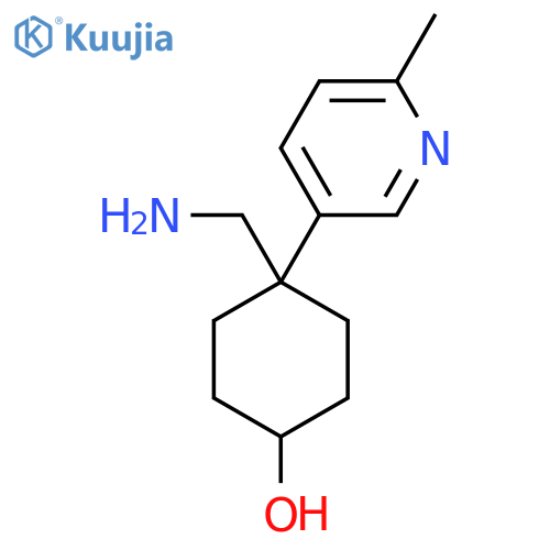 4-(aminomethyl)-4-(6-methylpyridin-3-yl)cyclohexan-1-ol structure