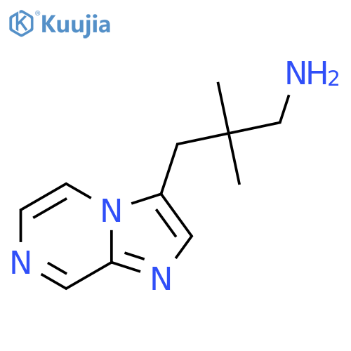 3-{imidazo1,2-apyrazin-3-yl}-2,2-dimethylpropan-1-amine structure