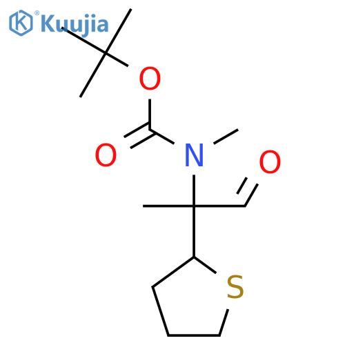 tert-butyl N-methyl-N-1-oxo-2-(thiolan-2-yl)propan-2-ylcarbamate structure