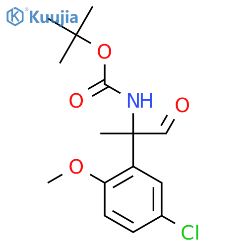 tert-butyl N-2-(5-chloro-2-methoxyphenyl)-1-oxopropan-2-ylcarbamate structure
