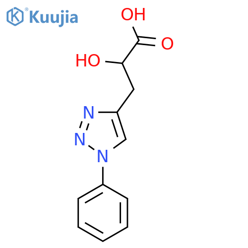 2-hydroxy-3-(1-phenyl-1H-1,2,3-triazol-4-yl)propanoic acid structure