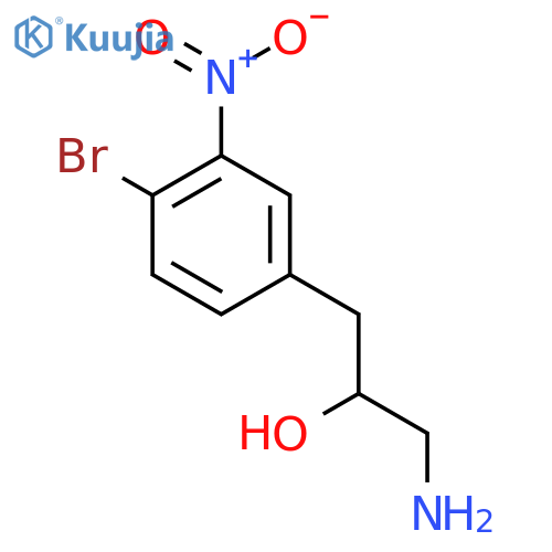 1-amino-3-(4-bromo-3-nitrophenyl)propan-2-ol structure