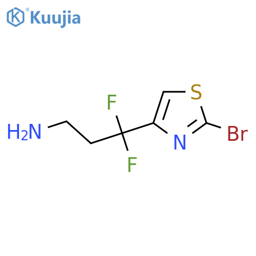 3-(2-bromo-1,3-thiazol-4-yl)-3,3-difluoropropan-1-amine structure