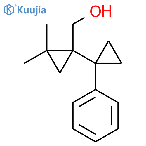 2,2-dimethyl-1-(1-phenylcyclopropyl)cyclopropylmethanol structure