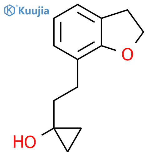 1-2-(2,3-dihydro-1-benzofuran-7-yl)ethylcyclopropan-1-ol structure