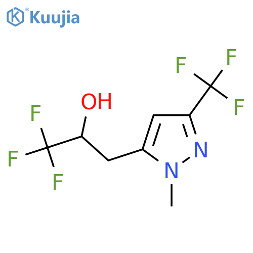 1,1,1-trifluoro-3-[1-methyl-3-(trifluoromethyl)-1H-pyrazol-5-yl]propan-2-ol structure