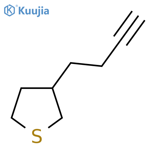 3-(but-3-yn-1-yl)thiolane structure