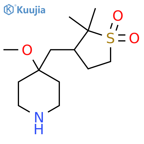 3-(4-methoxypiperidin-4-yl)methyl-2,2-dimethyl-1lambda6-thiolane-1,1-dione structure