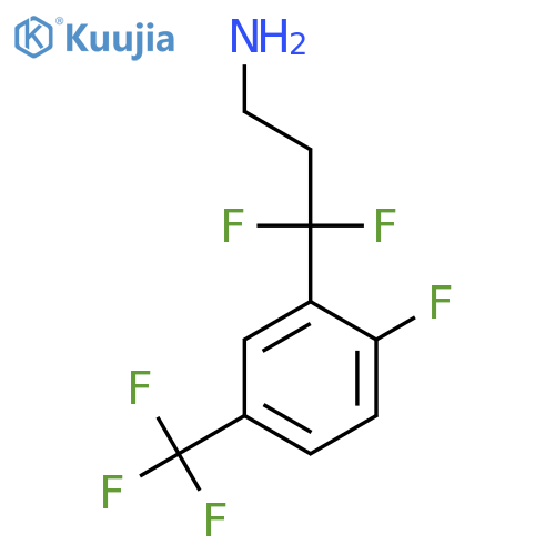 3,3-difluoro-3-2-fluoro-5-(trifluoromethyl)phenylpropan-1-amine structure