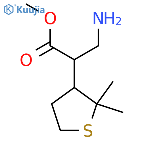 methyl 3-amino-2-(2,2-dimethylthiolan-3-yl)propanoate structure