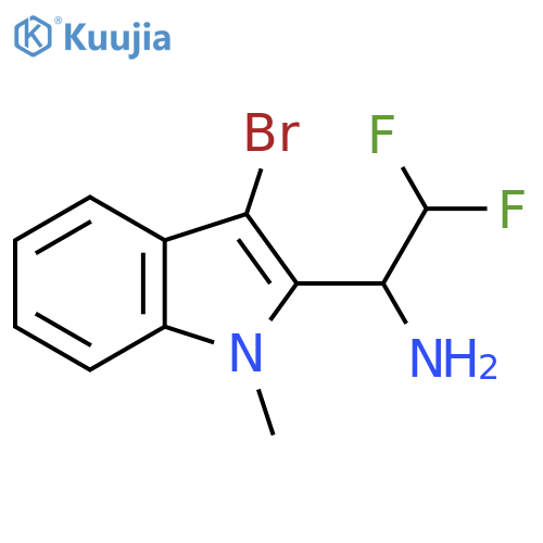 1-(3-bromo-1-methyl-1H-indol-2-yl)-2,2-difluoroethan-1-amine structure