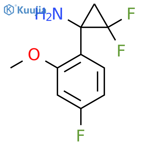 2,2-difluoro-1-(4-fluoro-2-methoxyphenyl)cyclopropan-1-amine structure