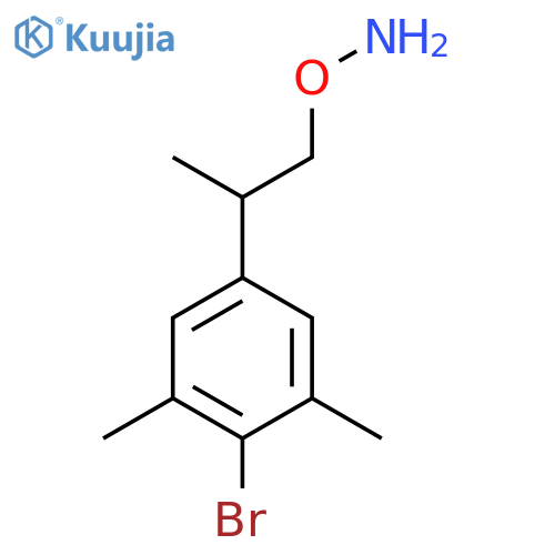 O-2-(4-bromo-3,5-dimethylphenyl)propylhydroxylamine structure
