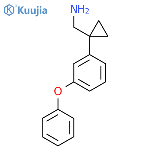 1-(3-phenoxyphenyl)cyclopropylmethanamine structure