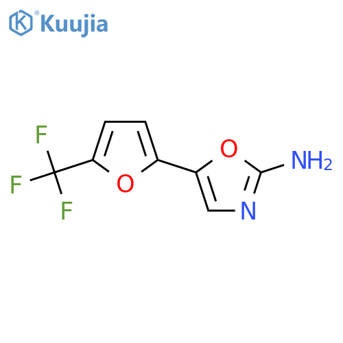 5-5-(trifluoromethyl)furan-2-yl-1,3-oxazol-2-amine structure