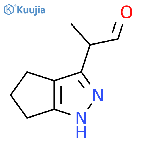 2-{1H,4H,5H,6H-cyclopentacpyrazol-3-yl}propanal structure