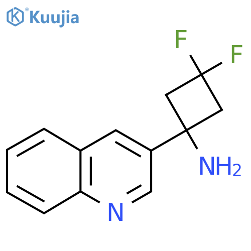 3,3-difluoro-1-(quinolin-3-yl)cyclobutan-1-amine structure