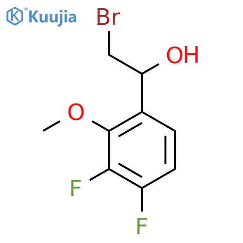 2-Bromo-1-(3,4-difluoro-2-methoxyphenyl)ethan-1-ol structure