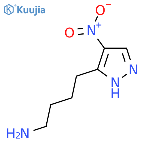 4-(4-nitro-1H-pyrazol-3-yl)butan-1-amine structure