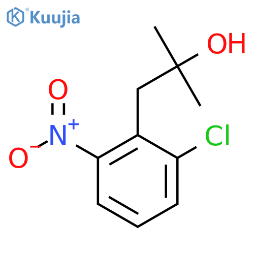 1-(2-chloro-6-nitrophenyl)-2-methylpropan-2-ol structure