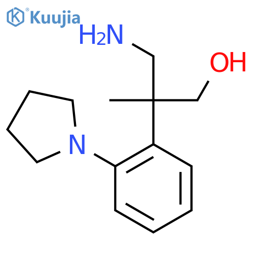 3-amino-2-methyl-2-2-(pyrrolidin-1-yl)phenylpropan-1-ol structure