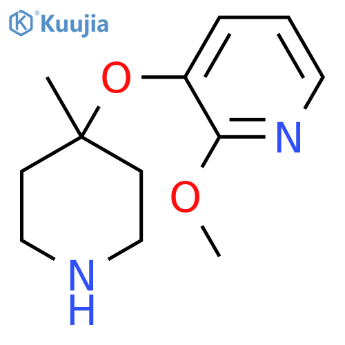 2-methoxy-3-(4-methylpiperidin-4-yl)oxypyridine structure